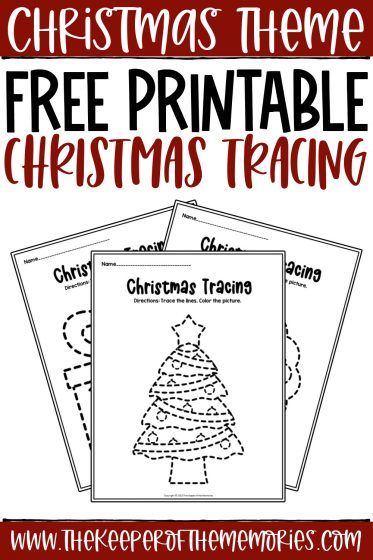 Christmas Tracing Worksheets, Christmas Fine Motor Activities, Christmas Tracing, Free Printable Christmas Worksheets, Christmas Fine Motor, Christmas Drawings For Kids, Christmas Lesson Plan, Tracing Pictures, Tree Life Cycle