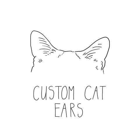 THIS IS A DIGITAL FILE  Once you have purchased and I will do a tattoo-style line drawing of your pet's ears. You are more than welcome to use the finished product in something you sell, but please don't re-sell the art itself. PROOF INCLUDED Steps after ordering 1. Find the picture you want to use, straight-on high-quality pictures look best 2. Message me on Etsy      a. The name the order is under      b.The image you want to use (or a selection of images)      c. If you want their name undern Cat Ears Tattoo Simple, Pet Ears Tattoo, Cat Ear Outline Tattoo, Cat Ears Drawing, Cat Ears Tattoo, Cat Ear Tattoo, Cat Ear Outline, Cat Ears Outline, Image Cricut