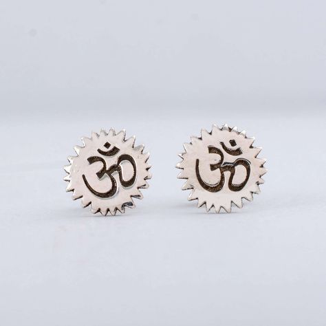 Om Earrings, Om Jewelry, Yoga Earrings, Symbol Earrings, Om Symbol, Happy Times, Yoga Gifts, Yoga Jewelry, Sterling Silver Cross