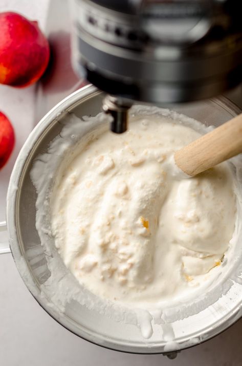 Homemade Peach Ice Cream Recipes Machine, Kitchen Aid Ice Cream Recipes, Homemade Ice Cream Recipes Machine, Kitchen Aid Ice Cream, Peach Ice Cream Recipe, Homemade Peach Ice Cream, Best Homemade Ice Cream, Ice Cream Recipes Machine, Gluten Free Ice Cream