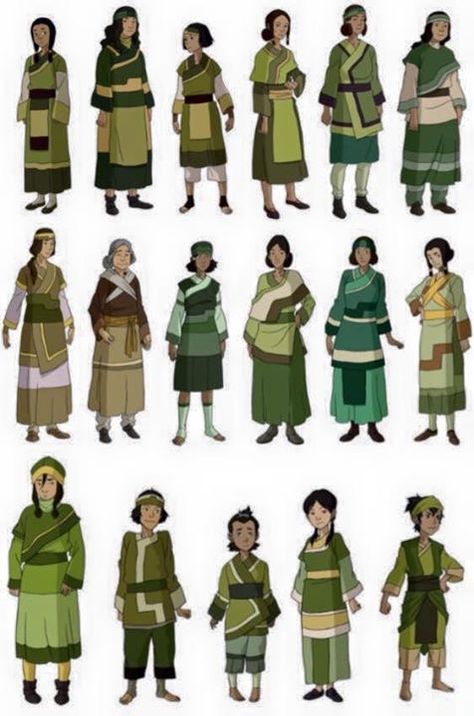 Earth Nation Clothes, Atla Earth Kingdom Clothes, Earth Kingdom Outfits, Earth Kingdom Clothes, Atla Clothing, Atla Clothes, Atla Outfits, Avatar Legends, Western Anime