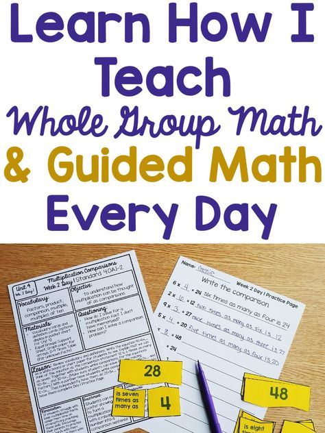 Learn how I teach Guided Math every day! The set up and organization you need to get started with flexible groups in your classroom. From lesson plans, to center activities, I explain how we do it all! Bridges Math, Math Centres, Small Group Math, Guided Math Groups, Math Groups, Math Intervention, Fourth Grade Math, Math Instruction, Math Lesson Plans