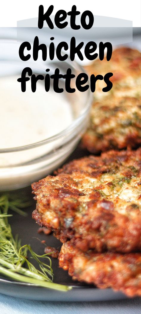 Keto Chicken Fritters, Ground Chicken Recipes Healthy, Chicken Fritters Recipe, Chicken Patty Recipes, Ground Chicken Burgers, Chicken Fritters, Chicken Thigh Recipes Easy, Thigh Recipes Easy, Keto Fried Chicken