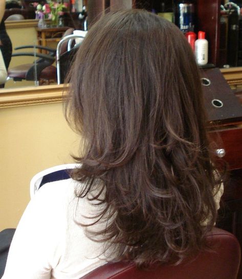 Medium Length Layered Brown Hair, Wolfcut To Show Hairdresser, Hair Salon Hairstyles, Layered Haircut Thick Hair, Monica Hair, Prom Hairstyle Ideas, Hairstyle Ideas For Long Hair, Ideas For Long Hair, Prom Hairstyle