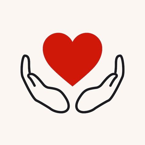 Charity logo, hands supporting heart ico... | Free Vector #Freepik #freevector #care-symbol #hand-logo #hand-care #logo-illustration Hand Hart, Christmas Tree Sketch, Charity Logo, Care Symbol, Photos Editing, Valentine's Day Illustration, Pink And White Background, Charity Logos, Logo Heart