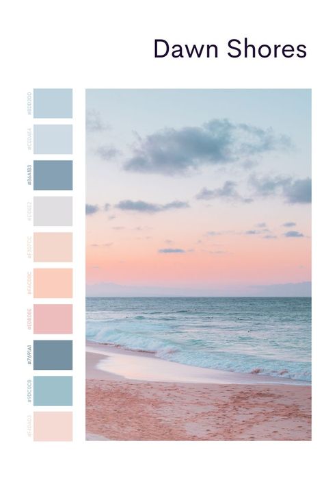 Beach Color Palettes, Beach House Colors, Coastal Color Palette, Beachy Colors, Beach Wedding Colors, Relaxing Beach, House Color Palettes, Beach At Sunset, Color Schemes Colour Palettes