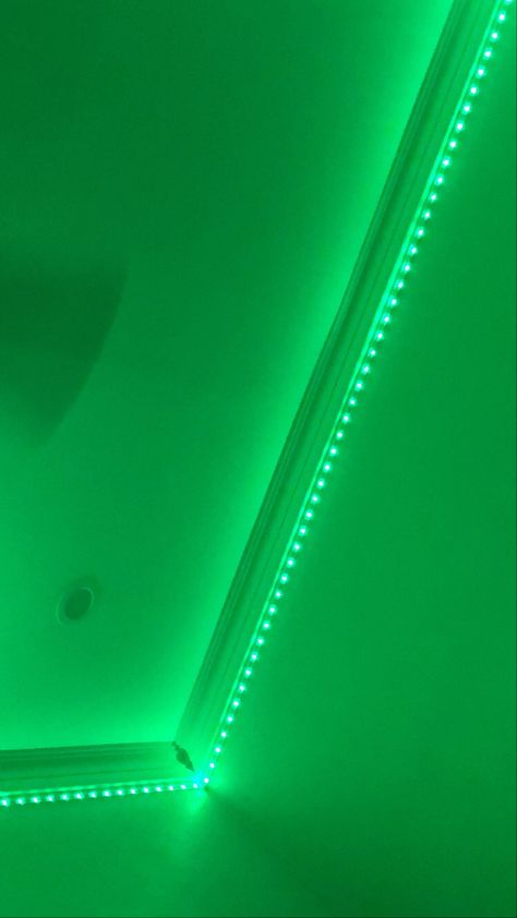 Green Led Lights Aesthetic, Green Led Light Aesthetic, Green Led Lights Bedroom, Slytherin Bedroom, Led Lights Bedroom Aesthetic, Brothers Room, Lighting Room, Best Smile Quotes, Time Turner