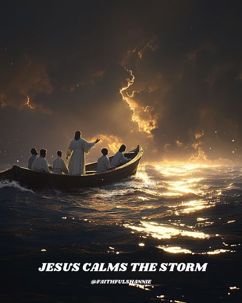 Jesus has authority over the storms in our lives. In times of fear and uncertainty, we can trust Him to bring peace and calm. “And he arose, and rebuked the wind, and said unto the sea, Peace, be still. And the wind ceased, and there was a great calm.” – Mark 4:39 Mark 4:39, Jesus Calming The Storm, Be Still Bible Verse, Peace Be Still, Jesus Calms The Storm, Romans 4, Peace And Calm, Calming The Storm, Mark 4