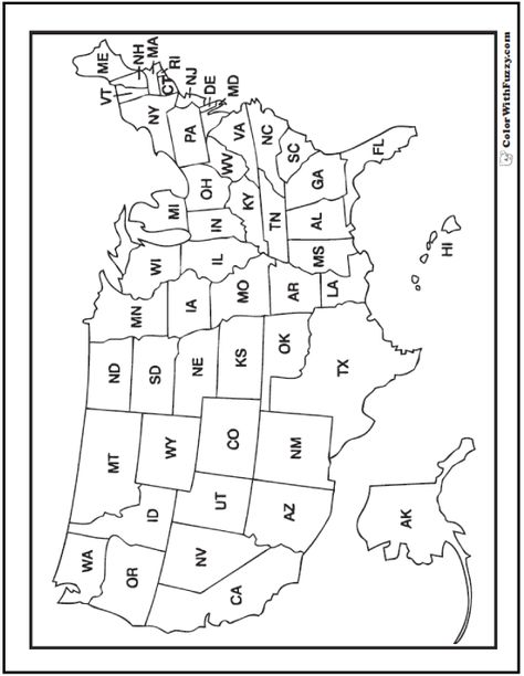 Us Map Coloring Page, States Traveled Map, United States Coloring Page, Free Printable Map Of The United States, 50 States Coloring Pages, Usa Coloring Page, United States Map Printable, Patriotic Coloring Pages, Us Map Printable