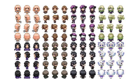 graphic design and game art make rpg maker mv and mz sprites and sv battle sprites Rpg Maker Mv Characters, Maker Game, Pixel Art Characters, Grunge Nails, Rpg Maker, Platform Game, Art Characters, Medieval Fantasy, Reference Photos