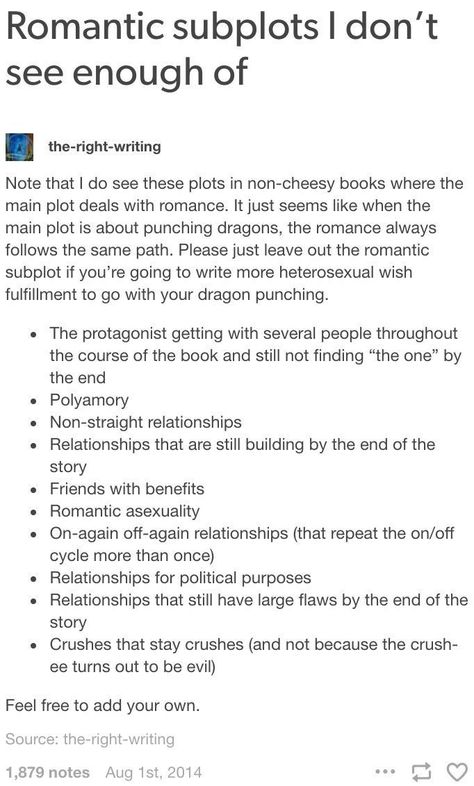 yes. yes to all of this. Someone do this, please. I have too many stories and story ideas to make this but I want this. #writing Relationship Writing Ideas, Problems For Stories, Writing Trope Ideas, How To Write Love Triangles, Romantic Tropes Drawing, How To Write A Trans Character, Romantic Story Ideas Writing Prompts, Characters Meeting Ideas, Problems For Characters