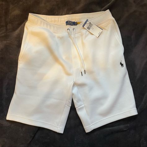 There Are A New Pair White Polo Ralph Lauren Shorts, The Size Is Small. I Am Selling Them Because I Bought Them And Wasn’t Able To Wear Them Due To The Weather And, Now They Don’t Fit. The Condition Is Perfect (They Are New With Tags.) Polo Tshirts, Adidas Wallpapers, Ropa Aesthetic, Men's Sportswear, Polo Ralph Lauren Shorts, Ralph Lauren Boys, White Polo, Mens Fashion Casual Outfits, Ralph Lauren Shorts