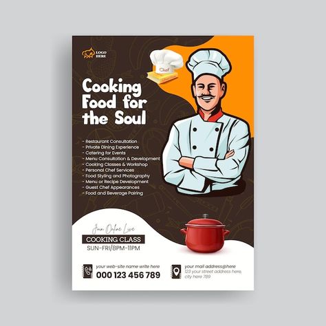 Chef job hiring flyer or poster and rest... | Premium Vector #Freepik #vector Chef Poster, Chef Character, Chef Job, Hiring Flyer, Hiring Poster, Chef Jobs, Job Poster, Pizza Chef, Food Flyer