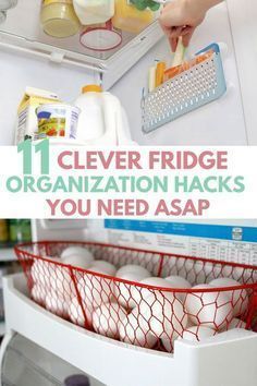 11 GENIUS Freezer & Refrigerator Organization Tips & Hacks Fridge Organization Hacks, Fridge French Door, Door Fridge, Freezer Organization, Organizing Hacks, Inside Door, Refrigerator Organization, Organisation Hacks, Ideas Para Organizar