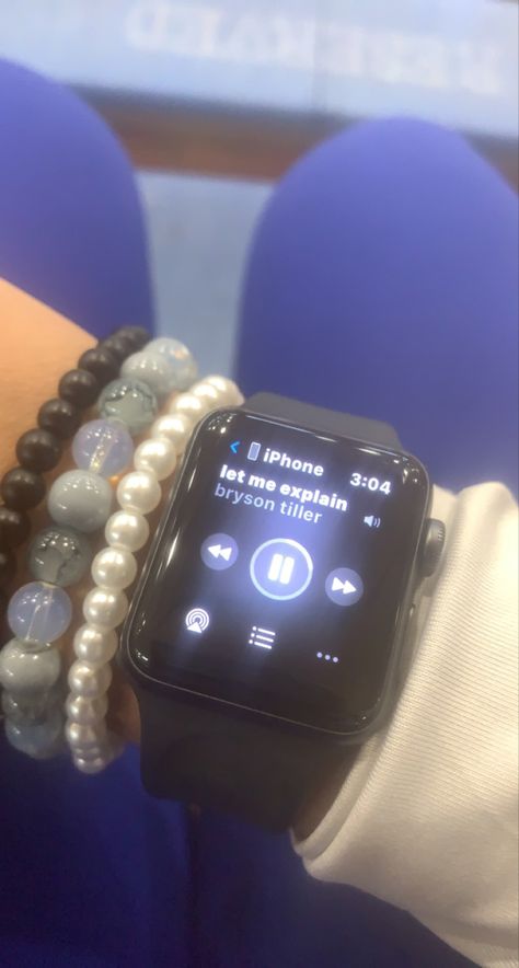 Bryson tiller  , music Apple Watch With Bracelets, Watch With Bracelets, Bracelets Apple Watch, Black Apple Watch, Goth Baddie, Charm Bracelets For Girls, Girly Bracelets, Bryson Tiller, Bracelet Craft Diy