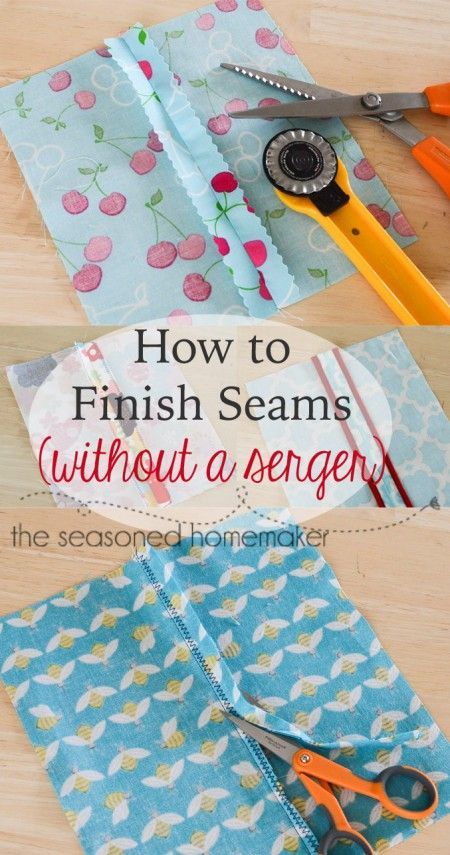 If you sew then you know that finishing seams can make or break a project. Learn easy, easy ways to Finish Seams Without a Serger - The Seasoned Homemaker www.seasonedhomemaker.com #sewing Sewing 101, Sew Ins, Trendy Sewing, Beginner Sewing Projects Easy, Sewing Projects For Beginners, Sewing Skills, Easy Sewing Projects, Diy Couture, Diy Sewing Projects