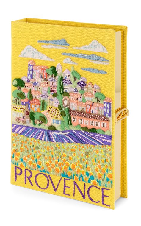 Provence Book Clutch By Olympia Le-Tan | Moda Operandi Tan Clutch, Book Clutch, What A Wonderful World, Designer Clutch Bags, Tan Bag, Embroidered Canvas, Canvas Clutch, Tan Woman, Olympia Le Tan