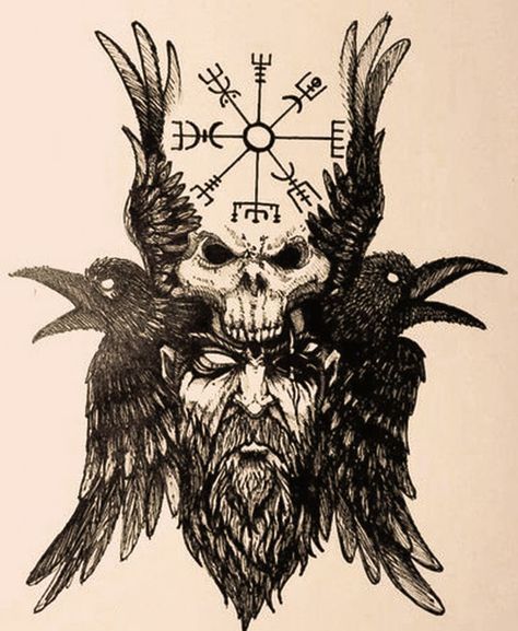 Berserker Tattoo Vikings, Nordic Tattoo Men, Viking Berserker Tattoo, Viking Gods Tattoo, Hugin And Munin Tattoo, Nordic Mythology Tattoo, Nordic Tattoo Sleeve, Odin Tattoo Design, Heathen Tattoo