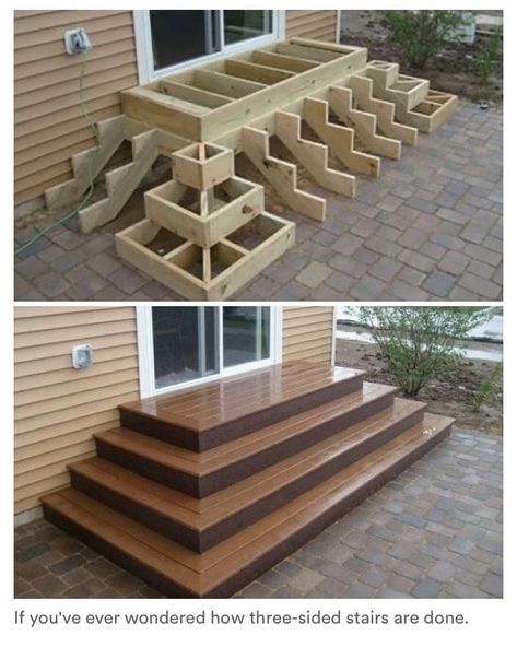 Terrasse Med Tak, Entryway Small, Patio Stairs, Deck Piscina, Porch Stairs, Front Stairs, Winter Farmhouse, Patio Steps, Deck Steps