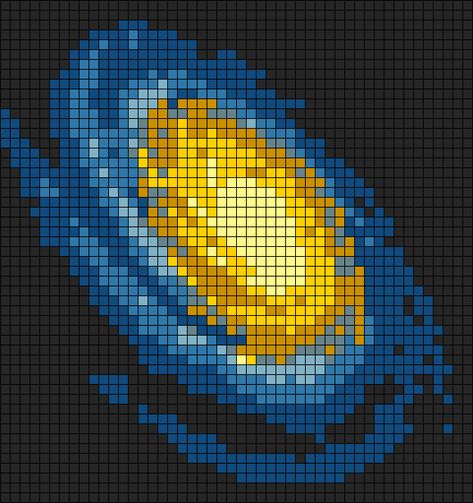 Pixel Astronomy, Star Trek Alpha Pattern, Pixel Art Abstract, Alpha Pattern Simple, Galaxy Pixel Art, Planet Pixel Art, Easy Pixel Art Ideas, Simple Pixel Art Patterns, Galaxy Crochet