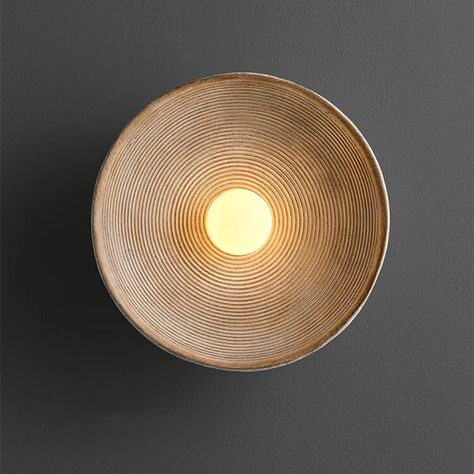 Introducing the Afralia™ Vintage Resin Wall Light, a timeless piece that effortlessly marries retro charm with modern functionality. This elegantly crafted indoor decor lamp is designed to illuminate your space with a soft and inviting glow, creating a cozy atmosphere in any room. Crafted with the finest materials, this wall light boasts a stunning round shape with a diameter of 35cm, making it a statement piece in any setting. The vintage resin construction adds a touch of sophistication, while Aesthetic Wall Lights, Round Wall Light, Bedroom Wall Light, Wall Lamps Living Room, Decor Lamp, Wall Lights Bedroom, Circle Light, Round Light, Cozy Atmosphere