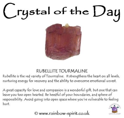 °Rubellite Tourmaline: Rubellite Crystal Meaning, Crystal Wishlist, Tourmaline Meaning, Crystal Seashells, Chrome Tourmaline, Crystal Properties, Crystal Guide, Gemstone Properties, Rubellite Tourmaline