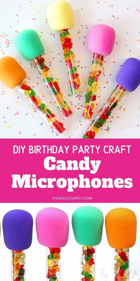 Pop Star Party Favors, Tab Time Birthday Theme, Sing Two Birthday Party, Microphone Party Favors, Sing Party Favors, Sing 2 Party Favors, Karaoke Party Snacks, Karaoke Food Ideas, Microphone Treats