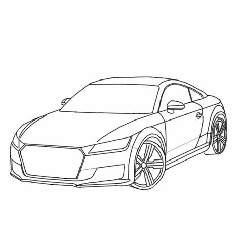 Sketch stages of the Audi TT Autodesk Sketchbook, Bike Drawing, Audi Car, Car Drawings, Sketches Easy, Audi Tt, Audi A4, Audi R8, Jdm