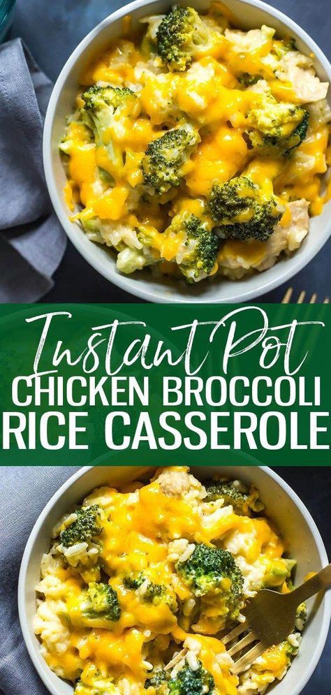 Healthy Chicken Broccoli Rice, Healthy Chicken Broccoli Rice Casserole, Rice Casserole Instant Pot, Instant Pot Healthy, Casserole Instant Pot, Cheesy Broccoli Rice, Cheesy Rice, Chicken Broccoli Rice Casserole, Chicken Broccoli Rice