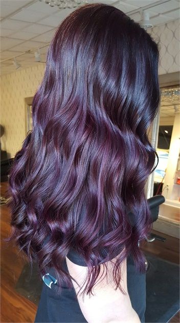 MAKEOVER: Faded Cherry To Vibrant Violet - Hair Color - Modern Salon Eggplant Hair Color Dark, Eggplant Hair Color, Aubergine Hair Color, Eggplant Hair, Blackberry Hair, Violet Hair Colors, Hair Color Plum, Dark Purple Hair, Plum Hair