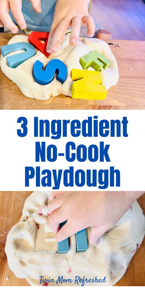 Easy Play Doh Recipe, Cook Playdough Recipe, Play Doh Recipe, Flour Crafts, Edible Playdoh, No Cook Playdough, Daycare Games, Easy Play Dough, Easy Homemade Playdough Recipe