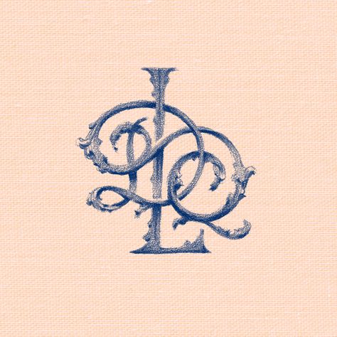 Ornate monogram DQL lettering design, illustrated in pencil by Laura Dreyer. www.lauradreyerillustration.com Fancy Script Lettering, Monogram Illustration, Ornate Lettering, Ornate Typography, Letter S Design, Wordmark Logo Typography, Illustration School, Logo Design Inspiration Vintage, Illustration Lettering