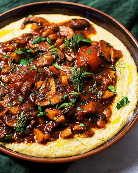 Mushroom Ragu, Ragu Recipe, Tried And True Recipes, Polenta Recipes, Vegetarian Recipes Dinner, Meatless Meals, Mushroom Recipes, Meat Free, Tried And True