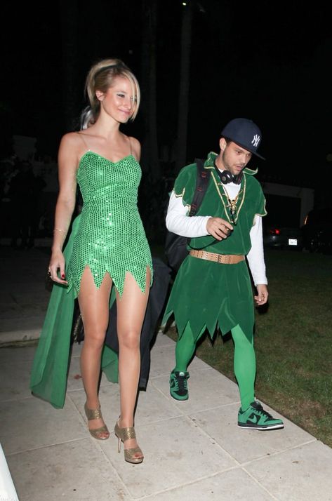 Jerry Ferrara Peter Pan Couple Costume, Jerry Ferrara, Halloween Costumes Pictures, Tinkerbell Costume, Peter Pan Costume, Best Celebrity Halloween Costumes, Celebrity Costumes, Celebrity Halloween, Peter Pan And Tinkerbell