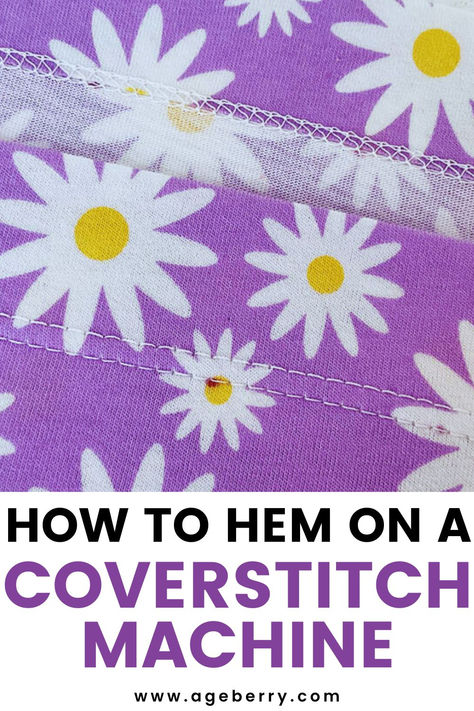 Coverstitches on fabric Hemming Curtains, Hemming Pants, Invisible Hem, Sewing Machine Tension, Sewing Tutorials For Beginners, Hemming Jeans, Sewing Hems, Sewing Tutorials Bags, Coverstitch Machine