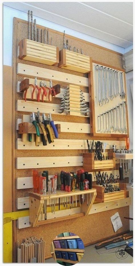 70 idées géniales de rangements pour le garage Rifacimento Garage, Arbejdsplads Garage, Workshop Organisation, Officine In Garage, Koti Diy, Garage Organization Tips, Garage Organisation, Garage Workshop Organization, Garage Storage Solutions