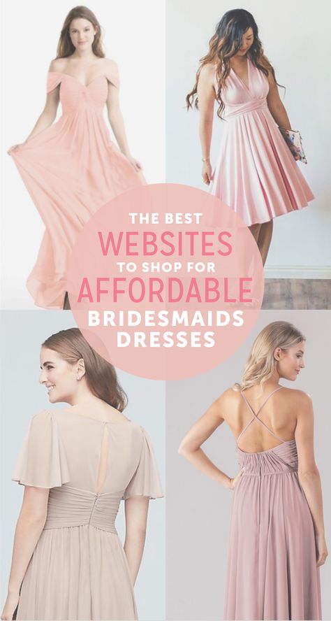 best websites for affordable bridesmaids dresses Flattering Bridesmaid Dresses, Wedding Budget Tips, Meet The Robinsons, Budget Wedding Ideas, Budget Weddings, The Robinsons, Bridesmaid Looks, Bells Wedding, Dress Websites