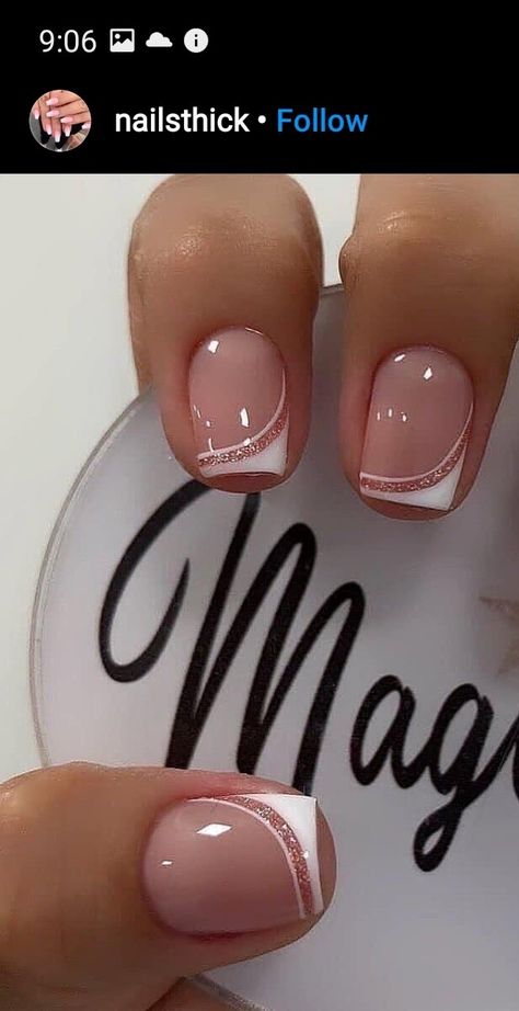 Nailart Tutorial, Manikur Kuku, Manicure Nail Designs, French Manicure Nails, Work Nails, Pretty Nail Art Designs, Short Acrylic Nails Designs, Nagel Inspo, Square Acrylic Nails