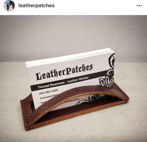 Leather Design Ideas, Leather Workshop Ideas, Diy Leather Working, Handmade Leather Work, Leather Working Projects, Custom Leather Work, Leather Business Card, Leather Business Card Holder, Leather Tooling Patterns