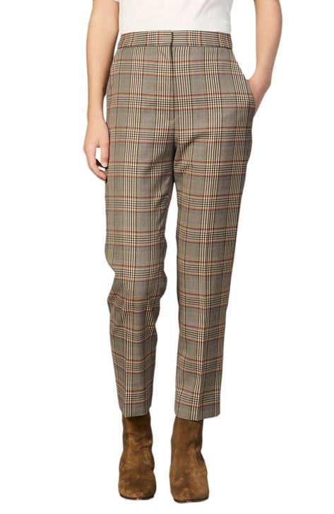 Dress Pants Outfits Work, Plaid Trousers Outfit, Brown Pants Outfit, Pants Nordstrom, Fall Winter Capsule Wardrobe, Dress Pants Outfits, Straight Cut Pants, Cool Outfit, Outfits To Wear