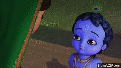 via makeagif Krishna Gif Images, Janmashtami Gif, Krishna Little, Cartoons Krishna, Krishna Avatar, Krishna Gif, Radhe Krishna Wallpapers, Krishna Leela, Radha Krishna Songs