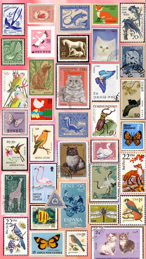 #Stamps #stamp #animals Postage Stamp Design, Postcard Stamps, Scrapbook Printing, Postage Stamp Art, Scrapbook Stickers Printable, Vintage Postage Stamps, Stamp Projects, Vintage Postage, Vintage Stamps