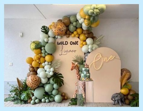 [Promotion] 19 Top Safari Birthday Party Decorations Decorating Ideas Tricks You'll Want To Use #safaribirthdaypartydecorationsdecoratingideas Safari Themed Party Decorations, Jungle Party Backdrop, Wild One Backdrop Ideas, Wild One Backdrop, Safari Theme Birthday Party, Safari Birthday Party Decorations, Jungle Theme Birthday Party, Animal Themed Birthday Party, Jungle Thema