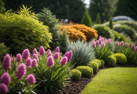 Evergreen Garden Border Ideas: Enhance Your Yard with Timeless Beauty Evergreen Corner Landscaping, Evergreen Border Planting Ideas, Arborvitae Companion Plants, Landscaping Between Neighbors, Narrow Border Planting Ideas, Shrub Border Ideas, Evergreen Garden Ideas, Shrub Garden Ideas, Small Garden Borders