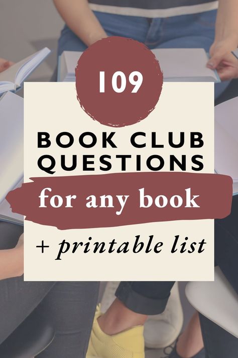 Reading Questions For Any Book, February Book Club Ideas, Book Club Questions By Chapter, Virtual Book Club Ideas, How To Run A Book Club, Book Club Names Clever, Book Club Questions For Any Book, Book Club Games For Women, Bookclub Ideas Activities