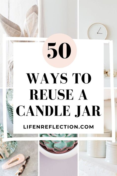 What To Do With Candle Jars Diy, Uses For Bath And Body Works Candle Jars, What To Use Old Candle Jars For, Recycled Jars Upcycling, How To Reuse A Candle Jar, Repurpose Old Candle Jars, Candle Repurpose Ideas, Candle Reuse Ideas, Upcycle Yankee Candle Jars