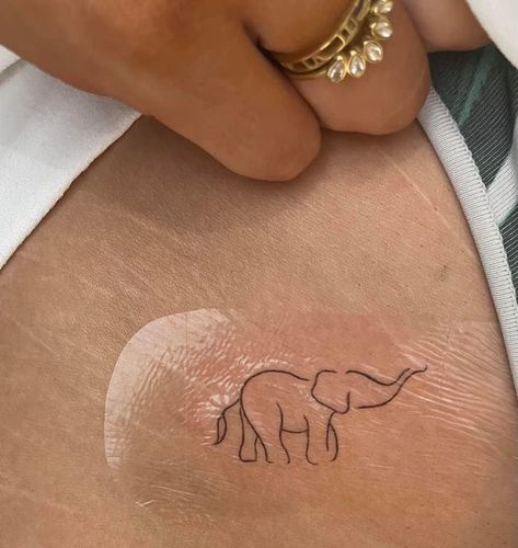 Elephant Tattoos Friendship, Elephant Remembrance Tattoos, Patchwork Elephant Tattoo, Elephant Micro Tattoo, Matching Tattoos Elephant, Aesthetic Elephant Tattoo, South Africa Tattoos For Women, 4 Elephants Tattoo, Elephant Tattoos Fine Line