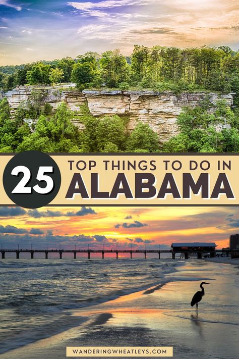 Are you planning a Alabama vacation? Discover the 25 best things to do in Alabama including top attractions in Alabama like the glowworms in Dismals Canyon, as well as things to do on Alabama’s Gulf Coast. I what to do in Alabama | places to go in Alabama | USA travel I Alabama attractions | activities in Alabama | things to do in Birmingham | hiking in Alabama | Birmingham attractions | Alabama parks | Alabama waterfalls l Alabama road trips | Alabama museums | #Alabama #USA #GulfCoast Things To Do In Alabama, Alabama Vacation, Alabama Travel, Birmingham Alabama, Orange Beach, North America Travel, Gulf Coast, America Travel, Civil Rights