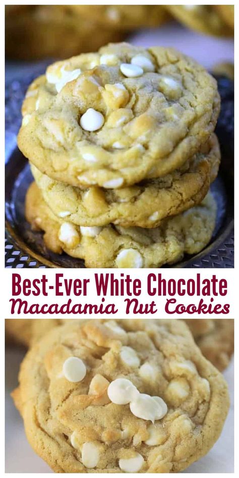 Macadamia Nut Cookies Recipe, White Chocolate Macadamia Cookies, Nuts Cookies, Chocolate Macadamia Nut Cookies, White Chocolate Macadamia Nut Cookies, White Chocolate Macadamia Nut, Macadamia Cookies, Cookies Holiday, Macadamia Nut Cookies