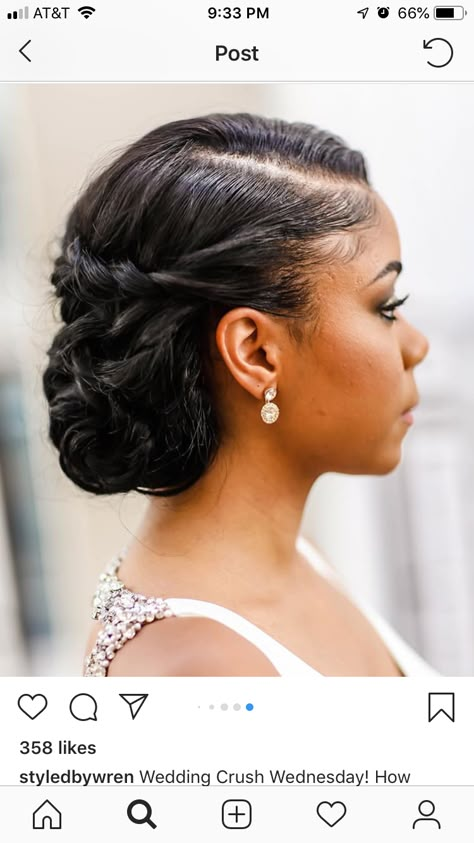 Low Bun Wedding Hair Black Women Natural Hair, Mother Of The Bride Hairstyles Black Women, Sleek Low Bun Wedding Hair Black Women, Curly Updos For Medium Hair Black Women Wedding, Updo Wedding Hair Black Women, Wedding Curls Short Hair, Short Hair Wedding Styles Black Women, Black Wedding Hairstyles Bridesmaid Natural Hair, Natural Hair Updo Wedding Black Women High Bun